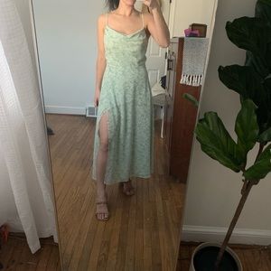 WAYF The Skylar Cowl Neck Midi Dress